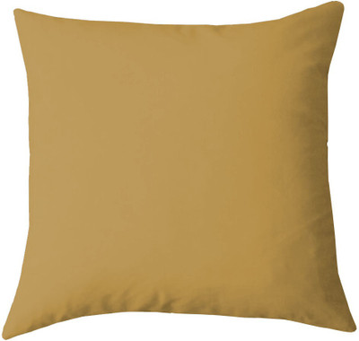 Texlux Microfibre Solid Cushion Pack of 1(Light Pineapple)