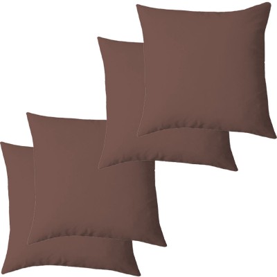 Texlux Microfibre Solid Cushion Pack of 4(Dark Brown)