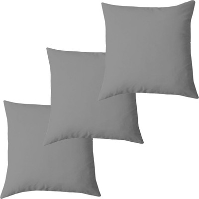 Texlux Microfibre Solid Cushion Pack of 3(Grey)