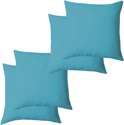 Texlux Microfibre Solid Cushion Pack of 4(Aqua)