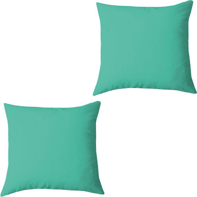 Texlux Microfibre Solid Cushion Pack of 2(Turquise)