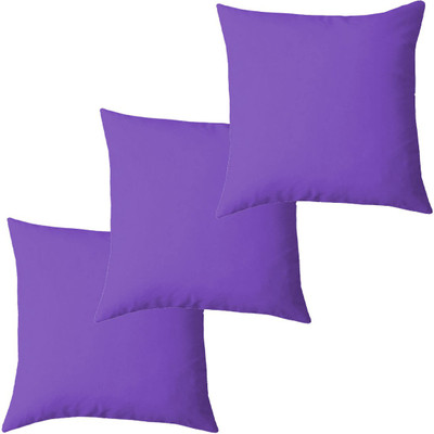 Texlux Microfibre Solid Cushion Pack of 3(Dark Purple)