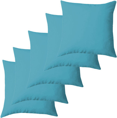 Linenovation Microfibre Solid Cushion Pack of 5(Aqua)