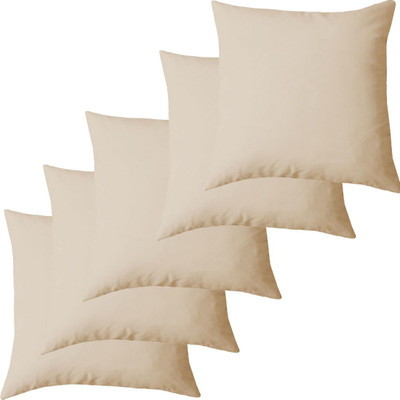 Texlux Microfibre Solid Cushion Pack of 5(off white)