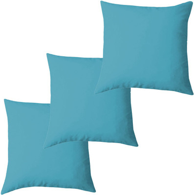 Texlux Microfibre Solid Cushion Pack of 3(Aqua)