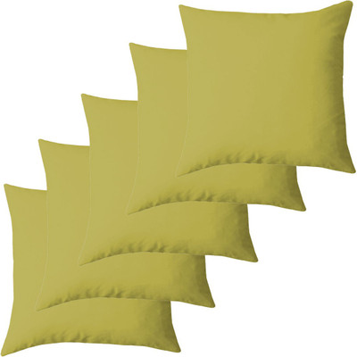 Linenovation Microfibre Solid Cushion Pack of 5(Green)