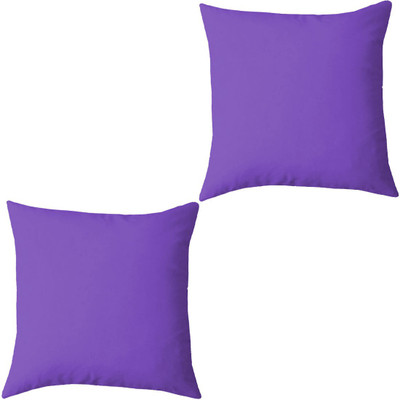 Texlux Microfibre Solid Cushion Pack of 2(Dark Purple)