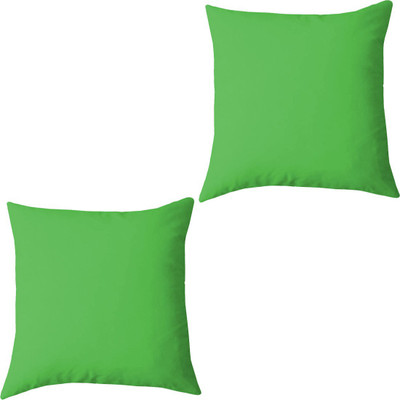 Texlux Microfibre Solid Cushion Pack of 2(Neon Green)
