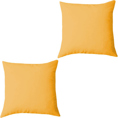 Linenovation Microfibre Solid Cushion Pack of 2(Old Gold)