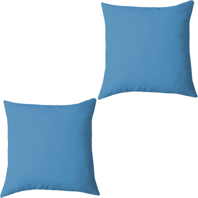 Texlux Microfibre Solid Cushion Pack of 2(Carolina Blue)