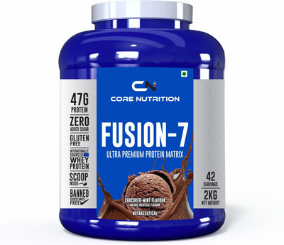 CORE NUTRITION Fusion-7 Ultra Premium 2kg Chocoreo-Mint Protein Flavour Powder Whey Protein(2 kg, Chocoreo-Mint)
