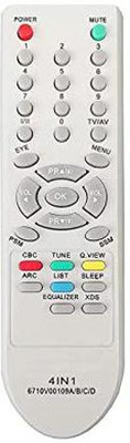 Akshita 6710V00109 A B C D 4 in 1 TV Compatible For CRT TV Remote Control LG Remote Controller(Grey)