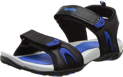 Aqualite Men Flats(Black, Blue , 8)