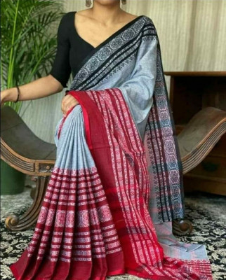 matri textile Woven Bollywood Georgette, Cotton Blend Saree(Multicolor)