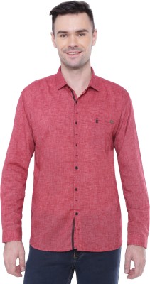 KUONS AVENUE Men Solid Casual Red Shirt