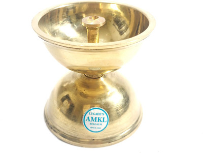 AMKL Brass Ekarat also known as Brass Table Diya(Height: 2 inch)