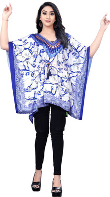 ICYNOSURE Printed Poly Satin Women Kaftan