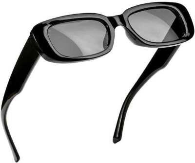 PIRASO Rectangular Sunglasses(For Women, Black)