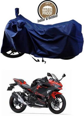 RONISH Waterproof Two Wheeler Cover for Kawasaki(Ninja 250, Blue)