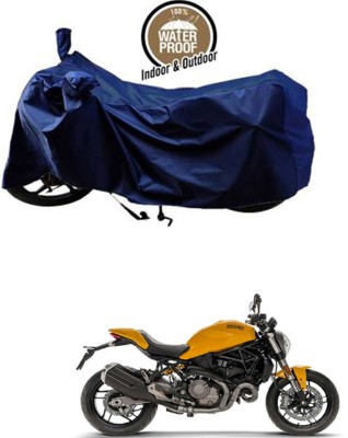 RONISH Waterproof Two Wheeler Cover for Ducati(Monster 821, Blue)