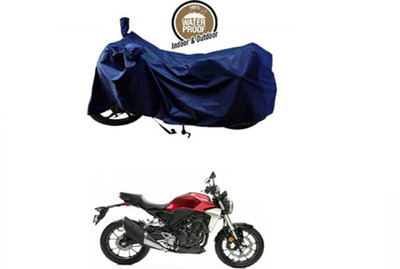 Mdstar Waterproof Two Wheeler Cover for Honda(CB300R, Blue)