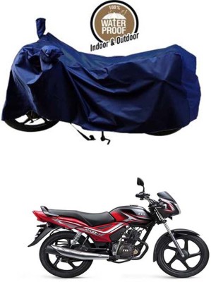 RONISH Waterproof Two Wheeler Cover for TVS(Star City Plus, Blue)