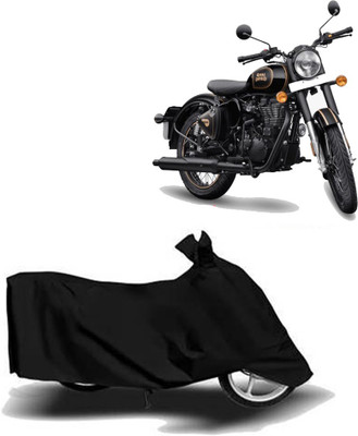 Exciting collections Two Wheeler Cover for Royal Enfield(Bullet 500, Black)