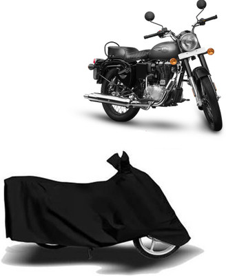 Exciting collections Two Wheeler Cover for Royal Enfield(Bullet 350, Black)