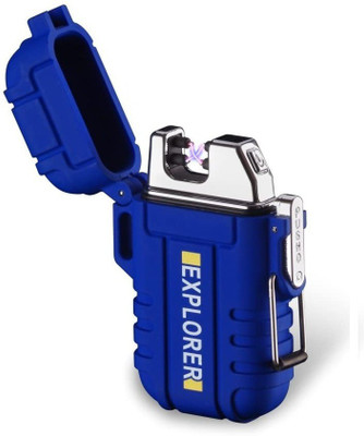 Explorer Thunder Cool Survival Waterproof Lighter Best for Hiking And Rough Use | USB Rechargeable Flameless Dual Electric Arc Lighter With Lanyard Emergency Whistle Survival Gear for Outdoor Camping Survival | Plasma Dual ARC Ignition System | No Fuel No Gas Required | USB Cable Chargeable Lighter Explorer Thunder Cool Survival Waterproof Lighter Best for Hiking And Rough Use | USB Rechargeable Flameless Dual Electric Arc Lighter With Lanyard Emergency Whistle Survival Gear for Outdoor Camping Survival | Plasma Dual ARC Ignition System | No Fuel No Gas Required | USB Cable Chargeable Lighter