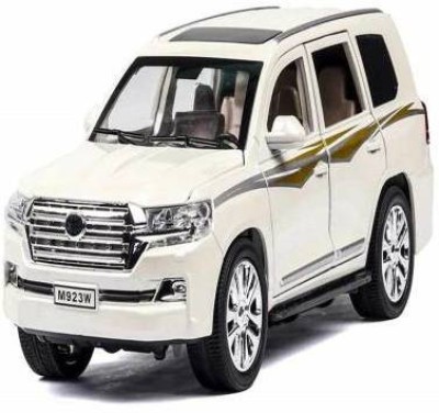 KGINT Alloy Pull Back Car Toyota Land Cruiser SUV Diecast Metal Model 6 Open The Door Toy Vehicles Musical Flashing for Kids (Multicolor, Pack of: 1)(mtiul)