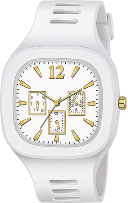 SCORIA Square Dial Silicone Strap Men And Women Analog Watch  - For Boys & Girls