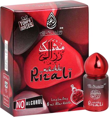 Al-Nuaim Musk Rizali 6 ml Attar Roll On | Non ALcoholic, Halal | Concentrated Perfume | Unisex Floral Attar(Floral)