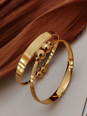 tejasvita imitation Brass Gold-plated Bangle Set(Pack of 2)