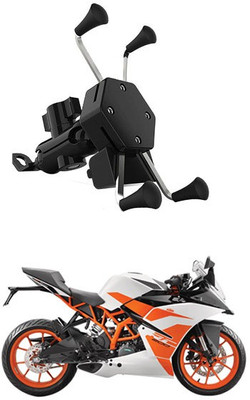 MATIES Premium Bike Mobile X-Grip Holder With Charger For ktm-rc-200 Bike Mobile Holder(Black)