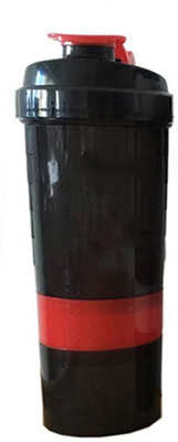 touaretails 500 ml Plastic Shaker(Pack of 1, Black)