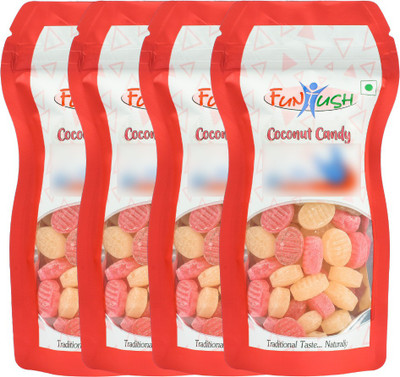 Funtush Cococnut Candy 160 gm Pack of 4 Coconut Candy(4 x 0.14 g)