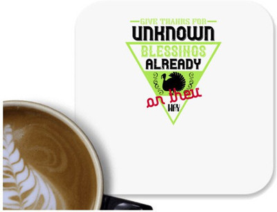 UDNAG Square Reversible Wood Coaster(Pack of 1)
