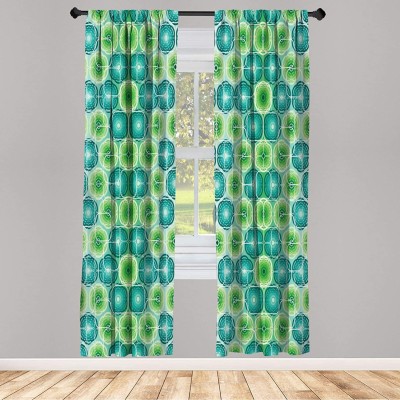 Pvr Fashion 215 cm (7 ft) Polyester Blackout Door Curtain (Pack Of 2)(3D Printed, Green)