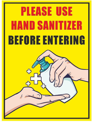 KREEPO Please Use Hand Sanitizer Before Entering Emergency Sign