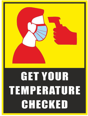 KREEPO GET YOUR TEMPERATURE CHECKED Emergency Sign