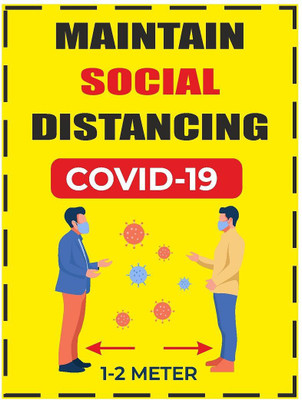 KREEPO Maintain Social Distancing Covid-19 Emergency Sign