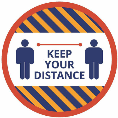 KREEPO KEEP YOUR DISTANCE Emergency Sign