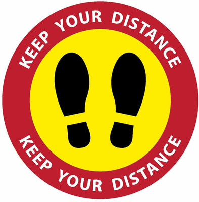 KREEPO KEEP YOUR DISTANCE Emergency Sign