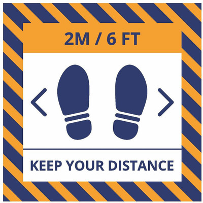 KREEPO 2M / 6FT KEEP YOUR DISTANCE Emergency Sign