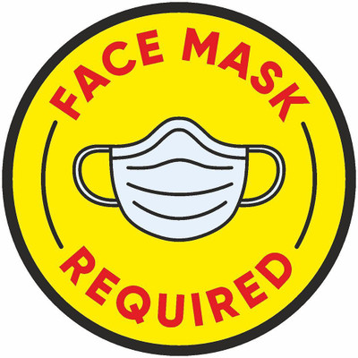 KREEPO FACE MASK REQUIRED Emergency Sign