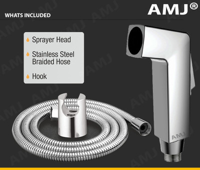 AMJ Cubix (ABS) Chrome Plated Health Faucet Health Faucet(Wall Mount Installation Type)