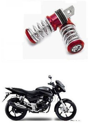 SRPHERE Spring Style red Metal Motorcycle Footrest / Footpeg foot-rest Foot Rest (Red, Silver) Foot Rest(Red)