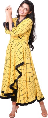 rayie collection Flared/A-line Gown(Yellow)