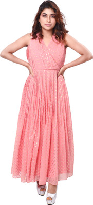 rayie collection Flared/A-line Gown(Pink)