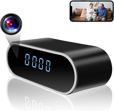FEERO Wireless WiFi Mini Camera Digital Table Clock Security Camera(1 Channel)